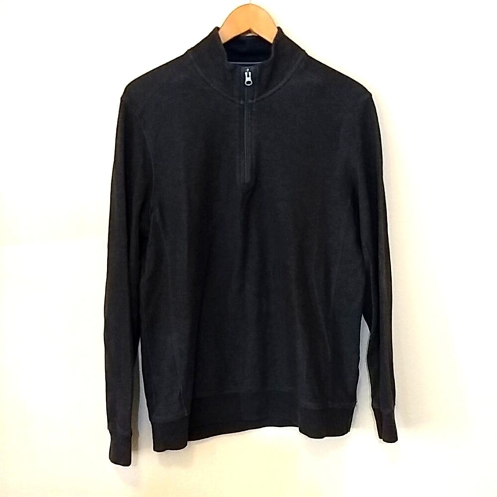 English Laundry Dark Gray Quarter Zip Pullover Sweater